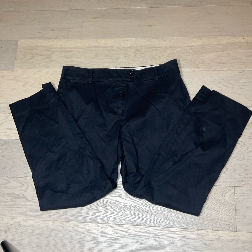 Talbots The Perfect Crop Sz 8 Curvy Cotton Stretch Black Pants - Picture 4 of 5